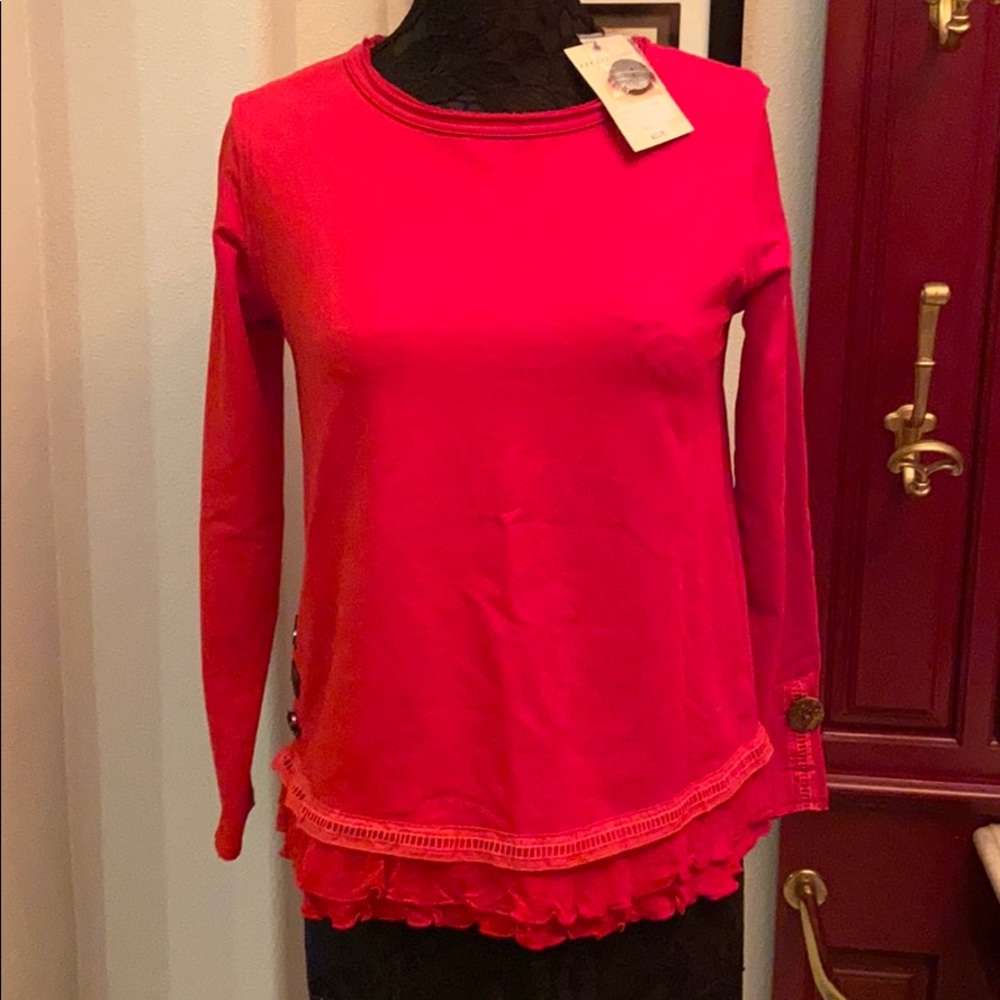 NWT Vecceli Italy red shirt women’s small